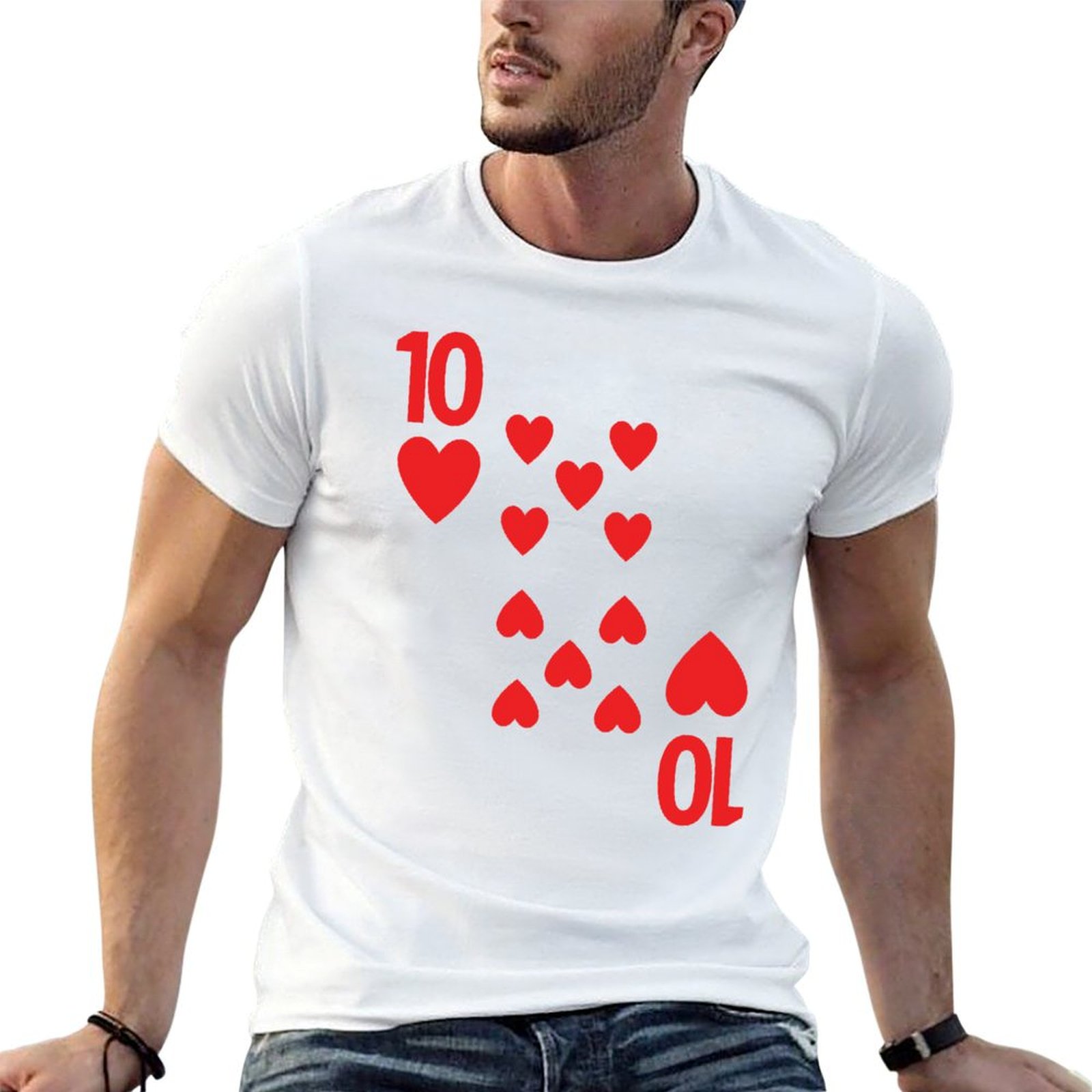 Outdoor Sportsman Group - テン・オブ・ハーツ ポーカー トランプ グループコスチューム 10 Tシャツ