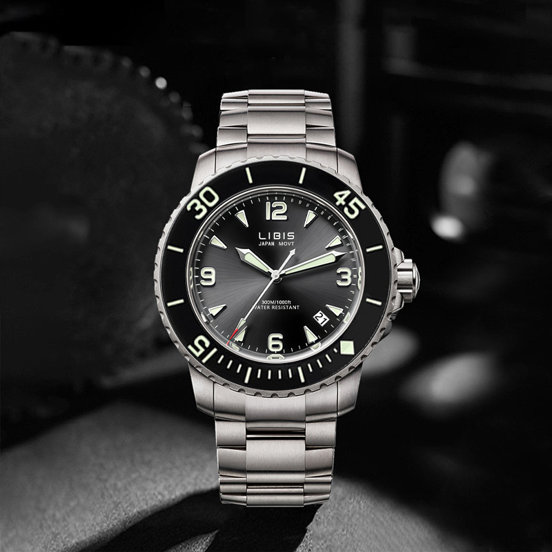 Outdoor Sport Smart Watch - メンズ クラシック ブラック ディスク クォーツ腕時計 スチールバンド