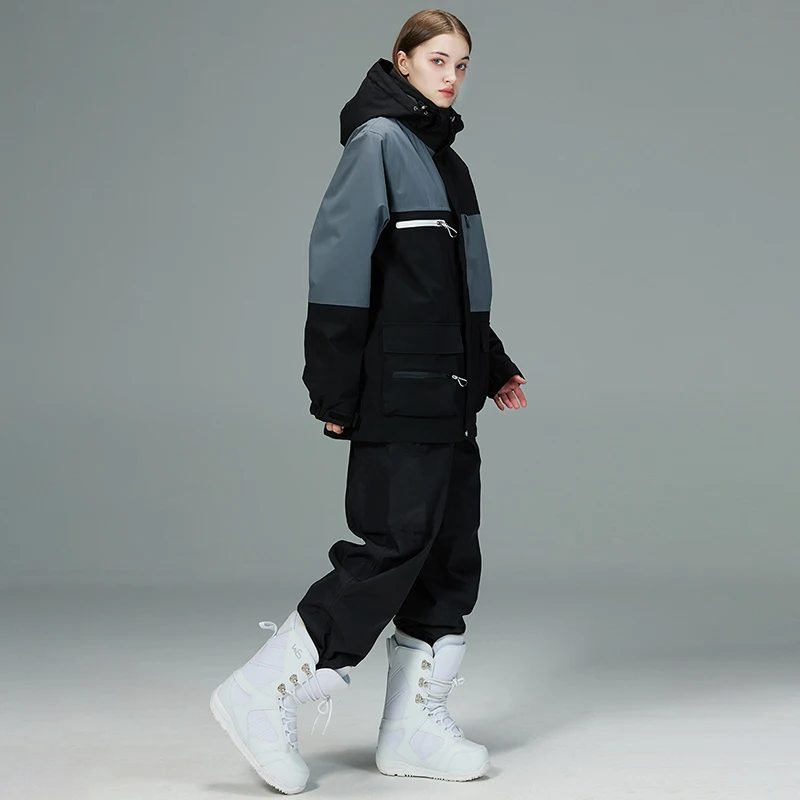 Outdoor Sport Jacket Women'S - 暖かいフード付きジャケットとパンツスーツ、男性、雪の衣装、スノーボードスポーツスーツ、屋外マウンテンバイクスキーセット、防風服、2022