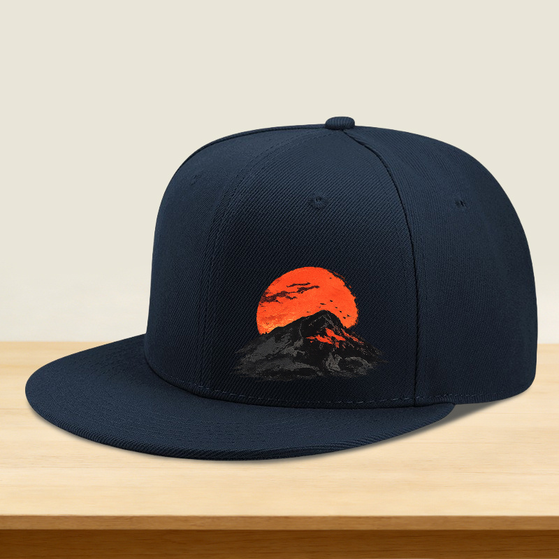 赤い夕焼けが映える日本の富士山のプリントが入ったヒップホップ - Outdoor Sport An のレビューと価格