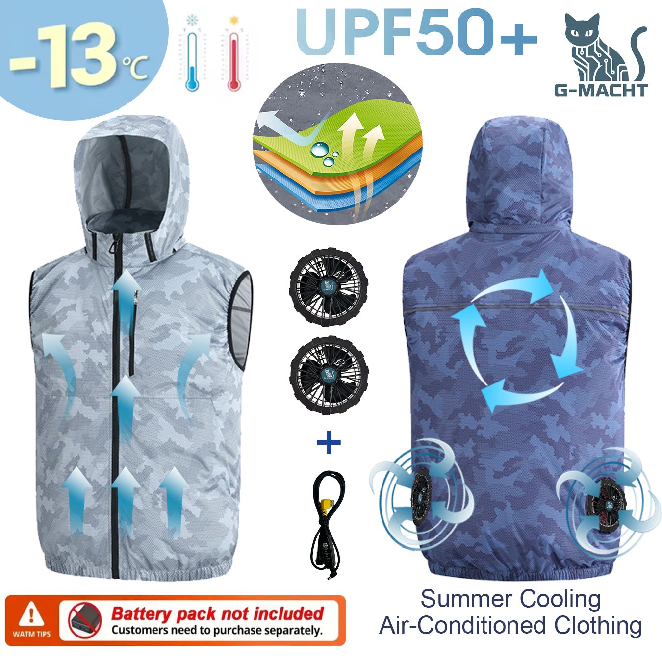 夏のスポーツ 12V/5V ファンエアコンクール男性女性旅行 - Outdoor Sport Jacket Women'S のレビューと価格