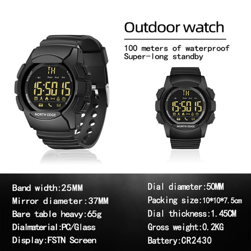 NORTH EDGE AK 100M 防水アウトドアスポーツ - Outdoor Sport Smart Watch のレビューと価格