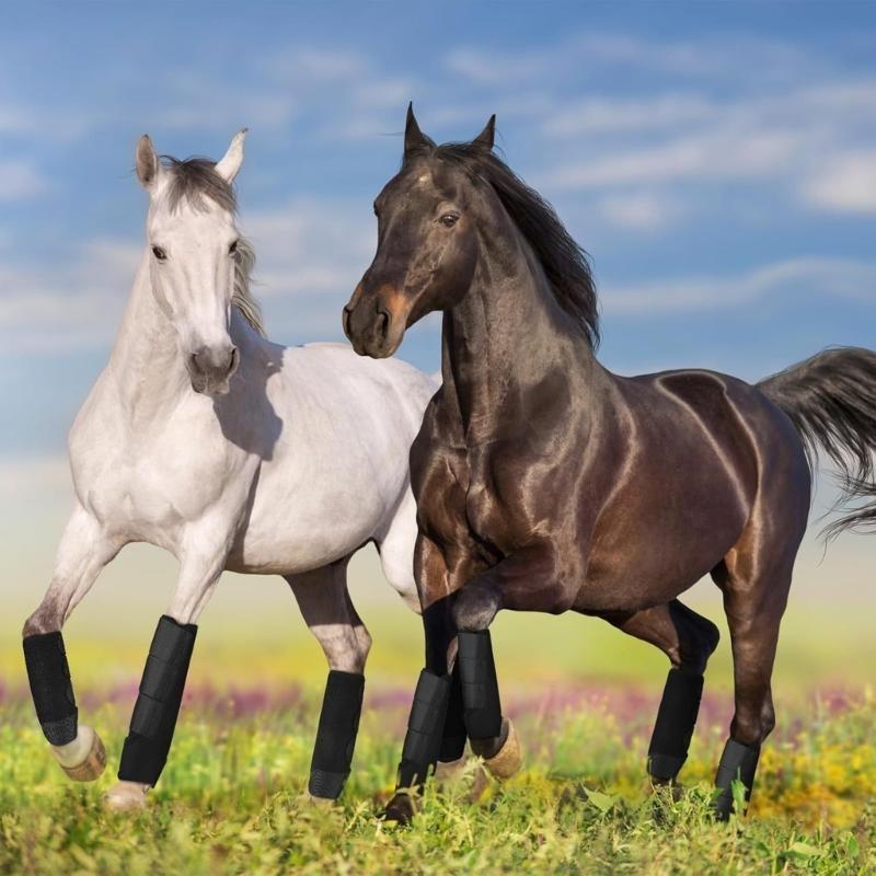 R6FEブラッシングホースブーツ調整可能な馬のレッグラップ保 - Brushing Boot Horse のレビューと価格