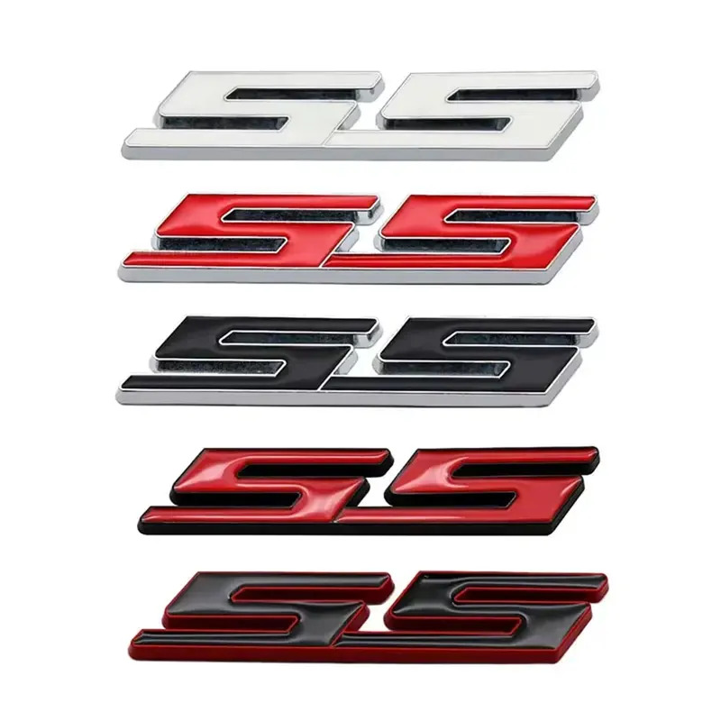 3DメタルレッドブラックロゴSSステッカーフロントグリルエン - Outdoor Sport Logo のレビューと価格