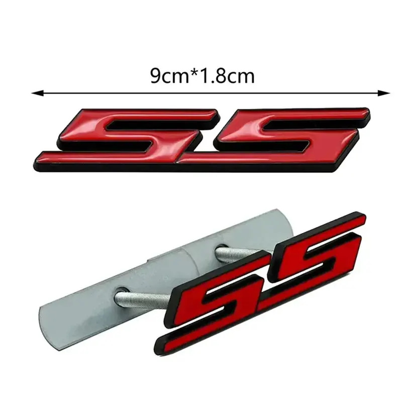 3DメタルレッドブラックロゴSSステッカーフロントグリルエン - Outdoor Sport Logo のレビューと価格