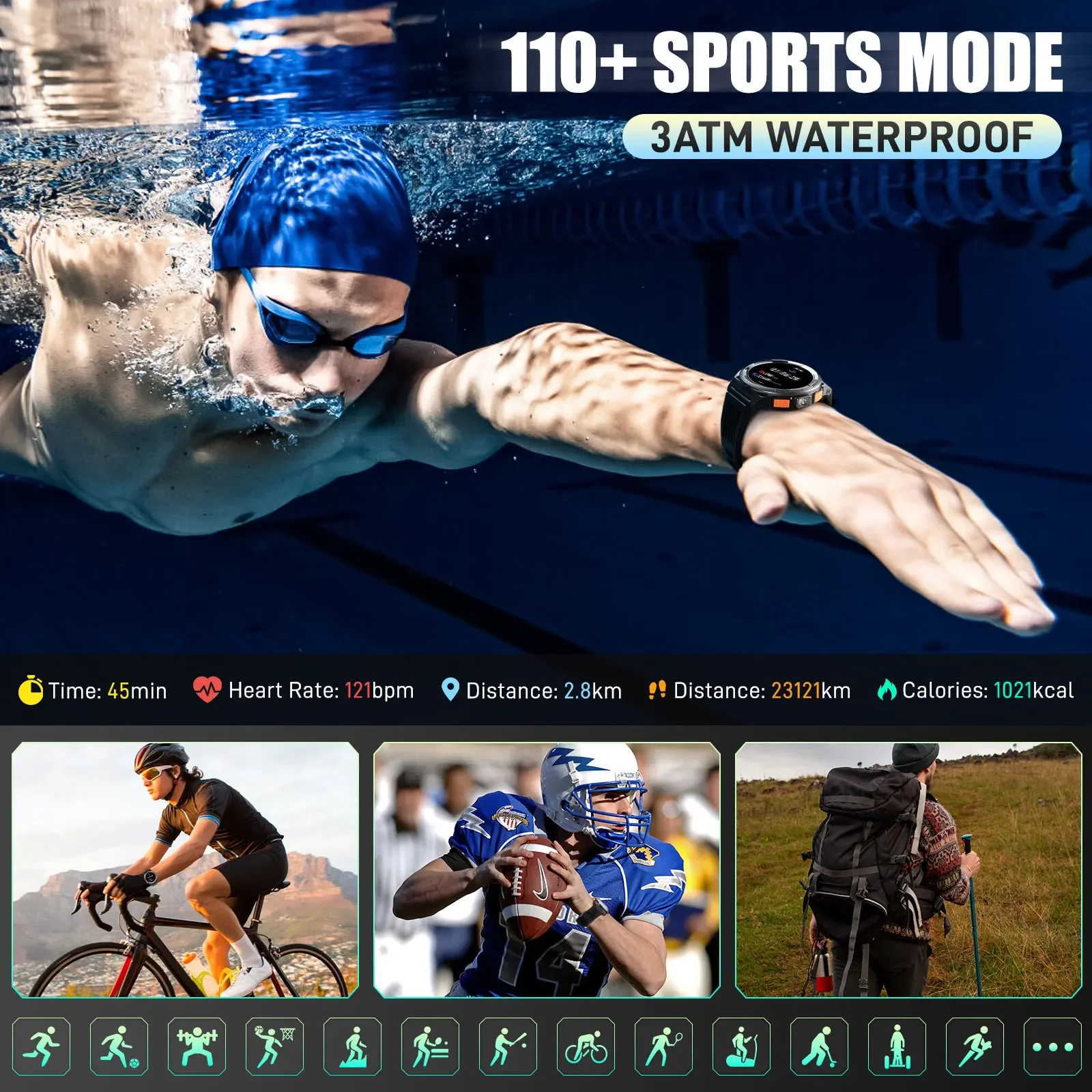 EIGIIS-KE5コンパスと高度を備えたスマートスポーツウ - Outdoor Sport Smart Watch のレビューと価格