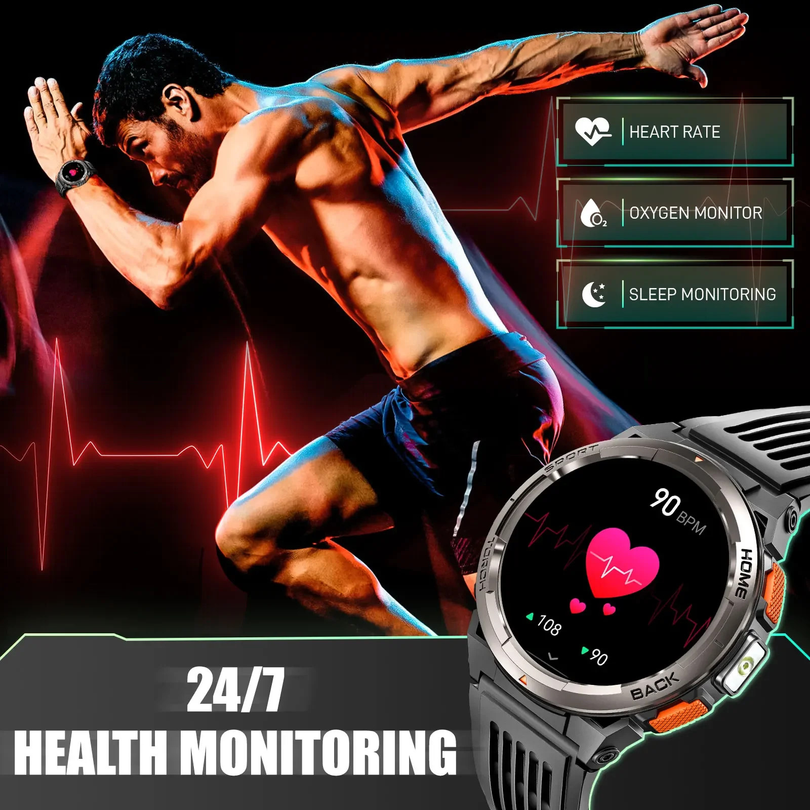 EIGIIS-KE5コンパスと高度を備えたスマートスポーツウ - Outdoor Sport Smart Watch のレビューと価格