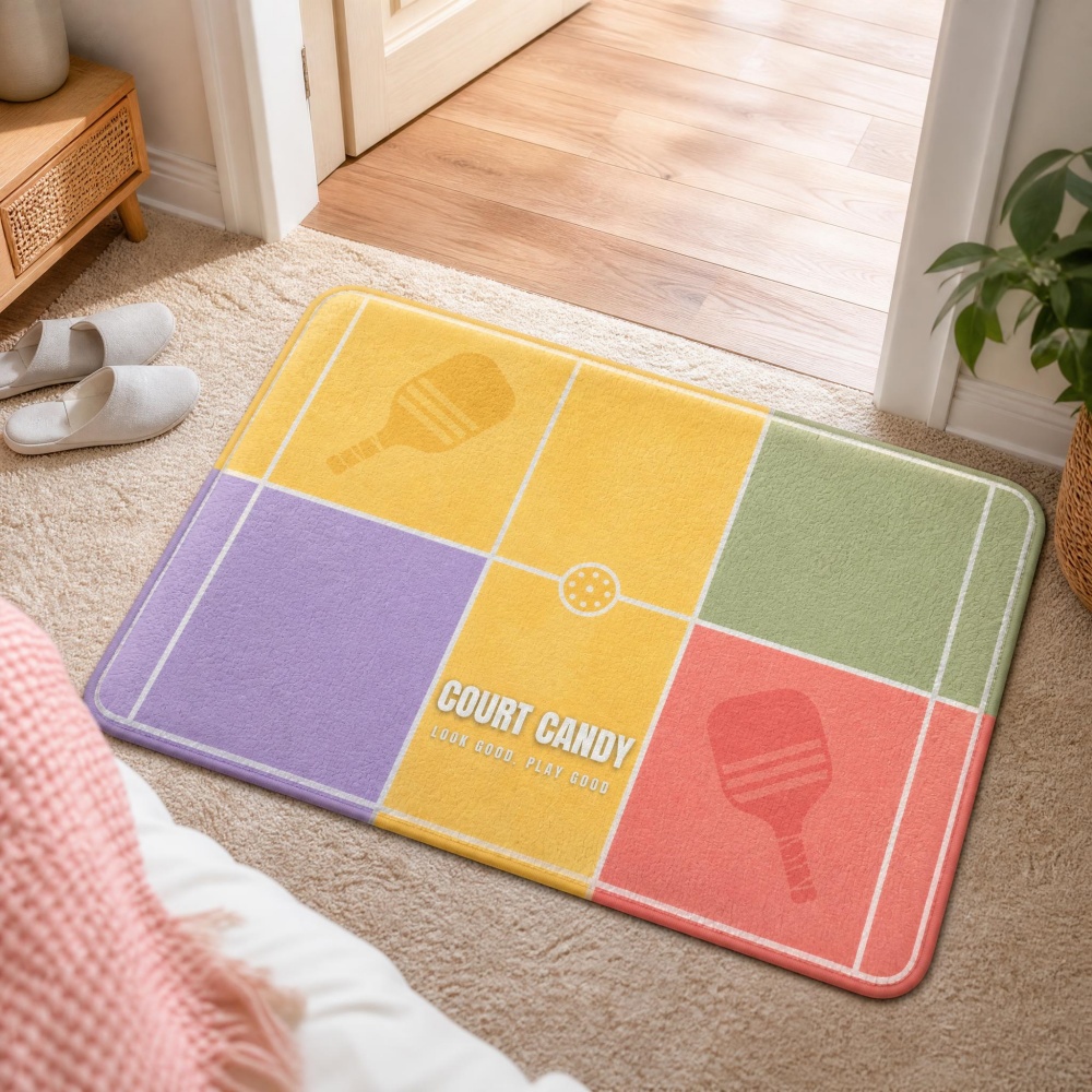 パステルピクルスボールコートフランネルドアマット、滑り止め屋 - Outdoor Sport Court Flooring のレビューと価格