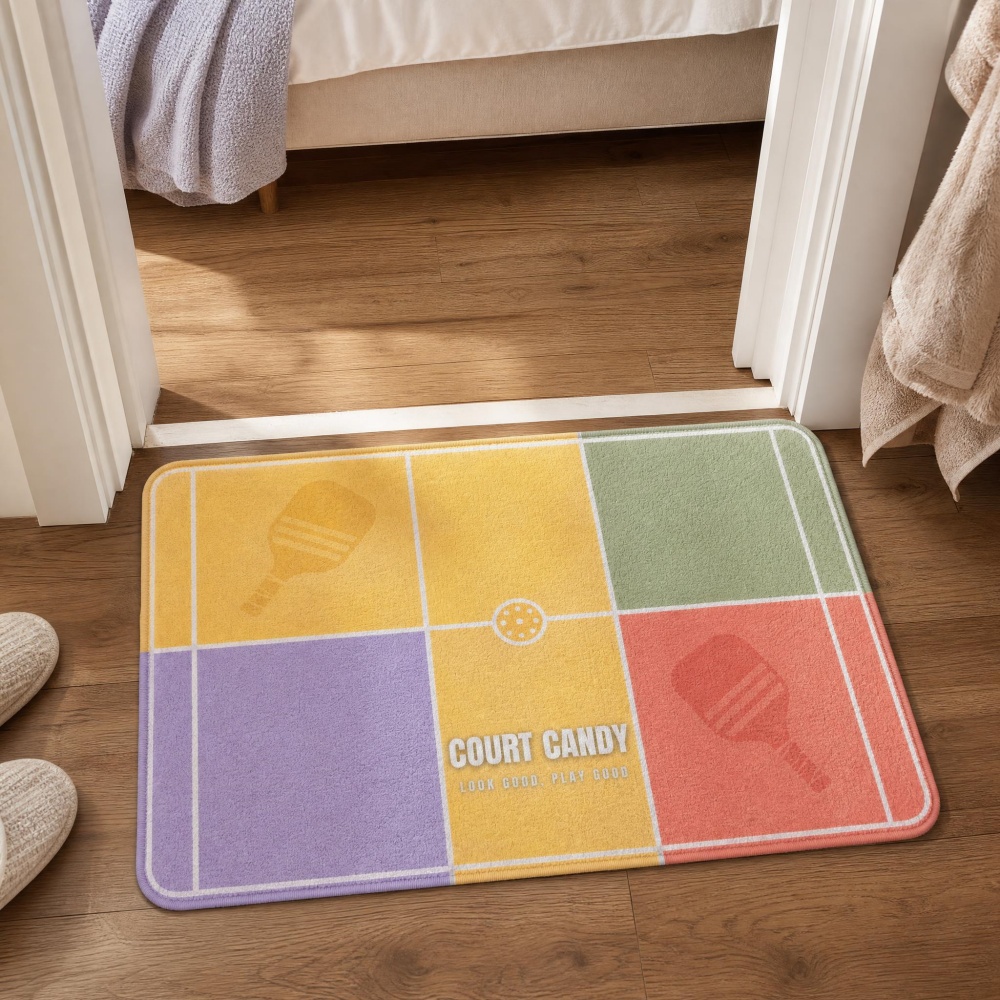 パステルピクルスボールコートフランネルドアマット、滑り止め屋 - Outdoor Sport Court Flooring のレビューと価格