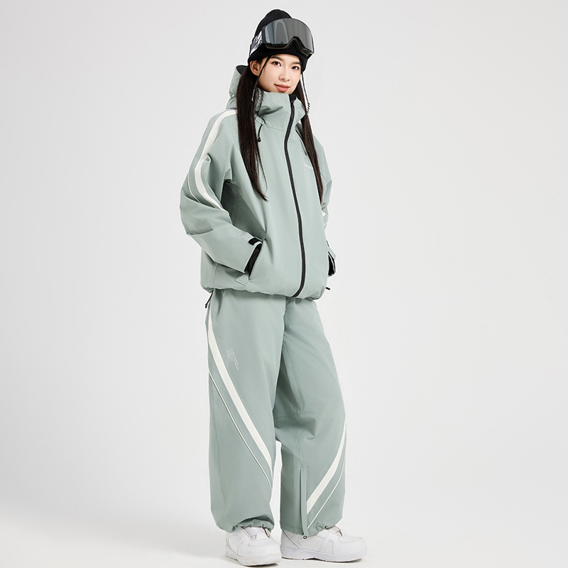冬防水フード付きジャケットパンツ女性雪スーツ屋外スポーツマウ - Outdoor Sport Jacket Women'S のレビューと価格