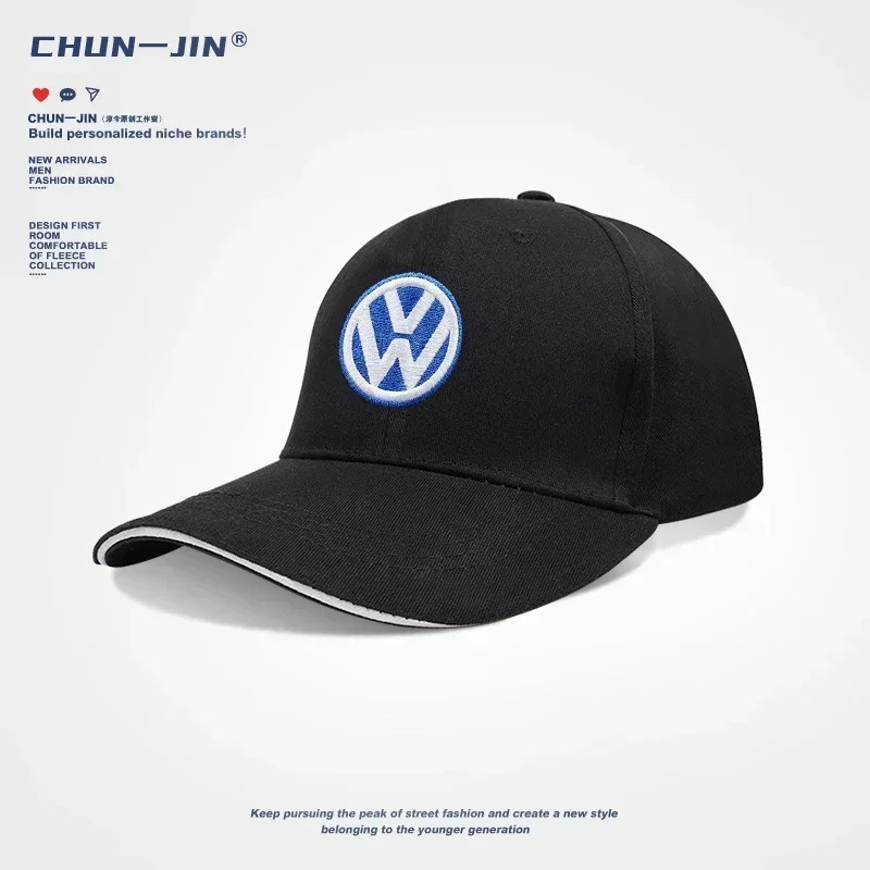 VWエンブレム刺繍入り車用調整可能レーシングスポーツ野球帽、 - Outdoor Sport Logo のレビューと価格