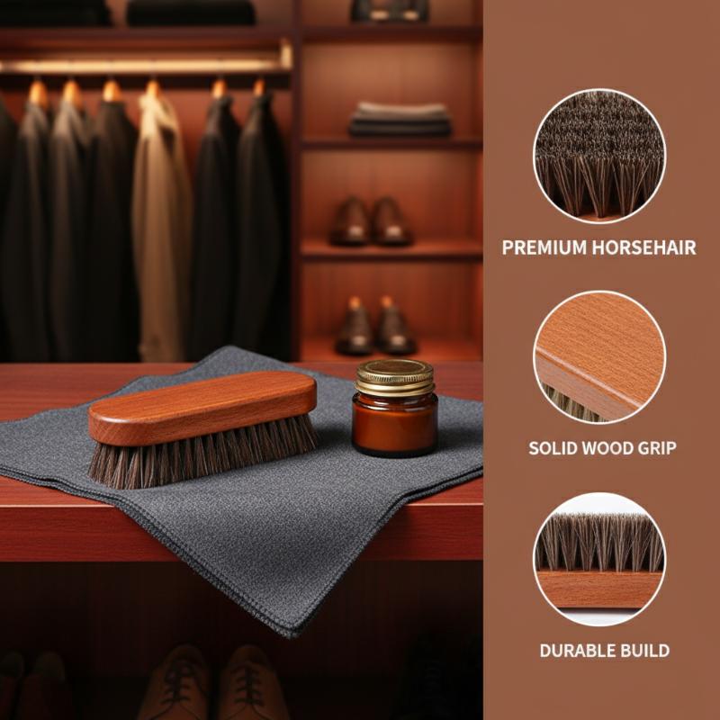 ★ ▲ 1PC 靴磨き馬毛ブラシ 木製ハンドル付き レザーブ - Brushing Boot Horse のレビューと価格