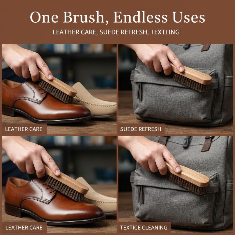 ★ ▲ 1PC 靴磨き馬毛ブラシ 木製ハンドル付き レザーブ - Brushing Boot Horse のレビューと価格