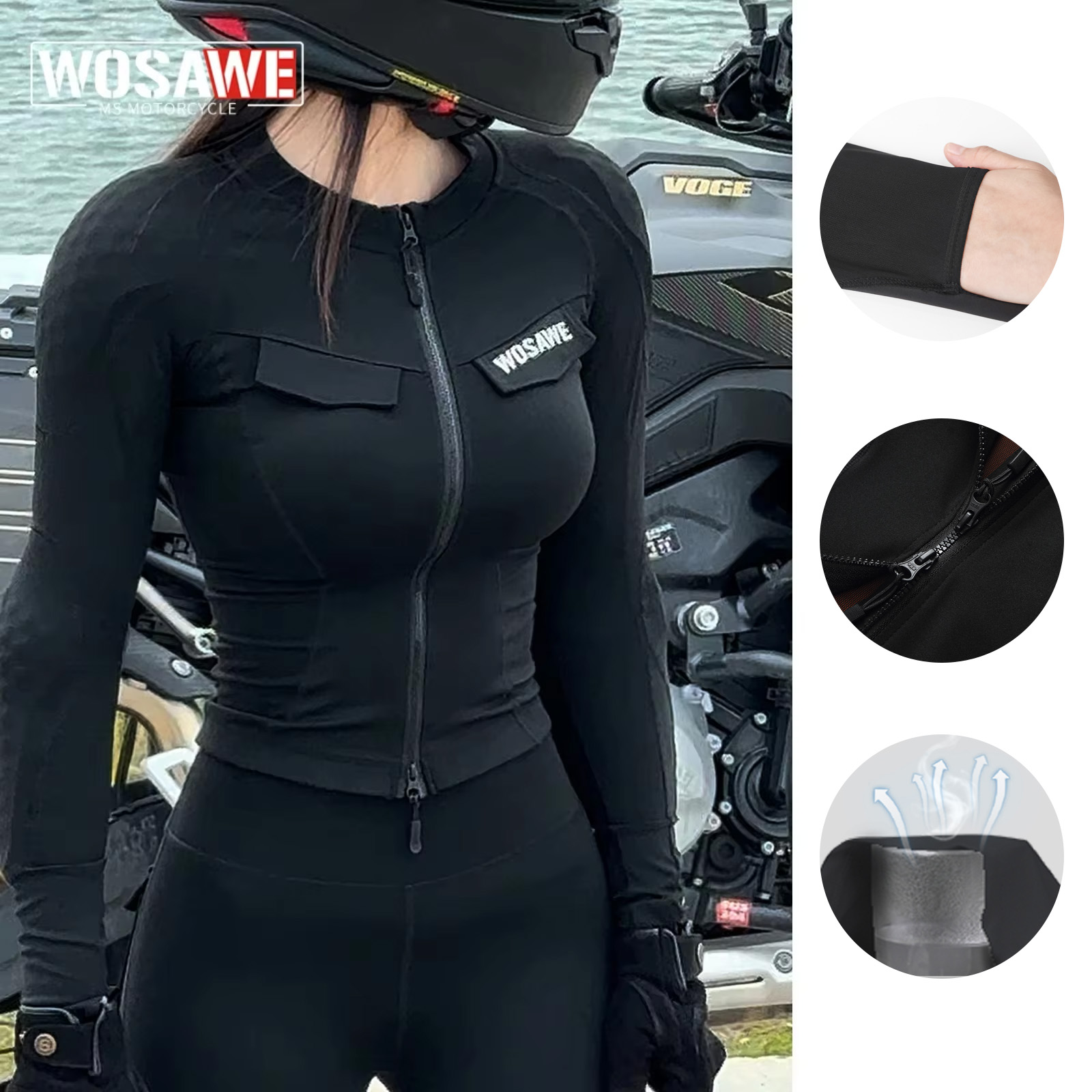 WOSAWE オートバイジャケット反射通気性バイクジャケット - Outdoor Sport Jacket Women'S のレビューと価格