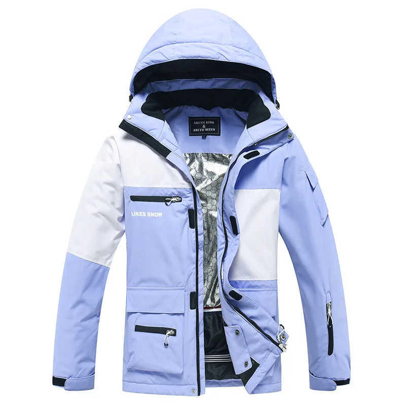 暖かいフード付きジャケットとパンツスーツ、男性、雪の衣装、ス - Outdoor Sport Jacket Women'S のレビューと価格