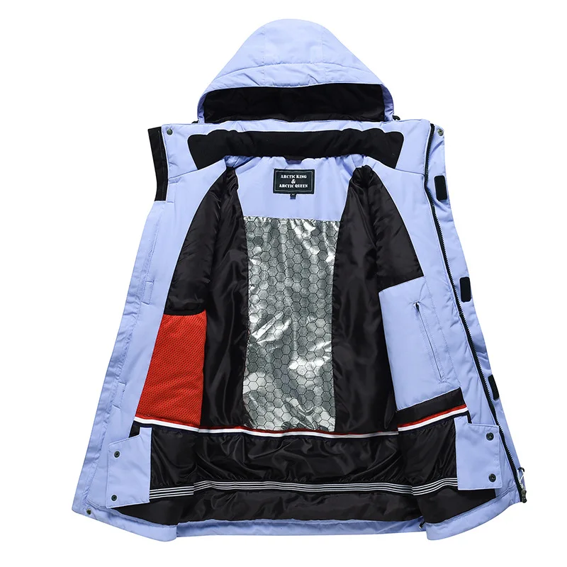 暖かいフード付きジャケットとパンツスーツ、男性、雪の衣装、ス - Outdoor Sport Jacket Women'S のレビューと価格
