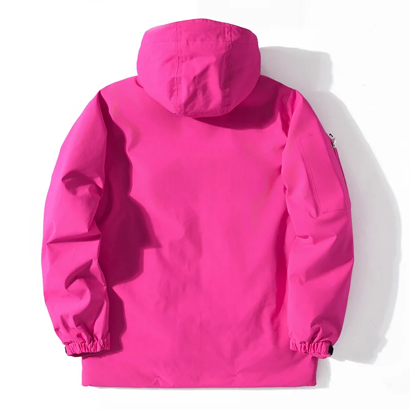 男性と女性のための防水フード付きスノージャケット、防風、アウ - Outdoor Sport Jacket Women'S のレビューと価格