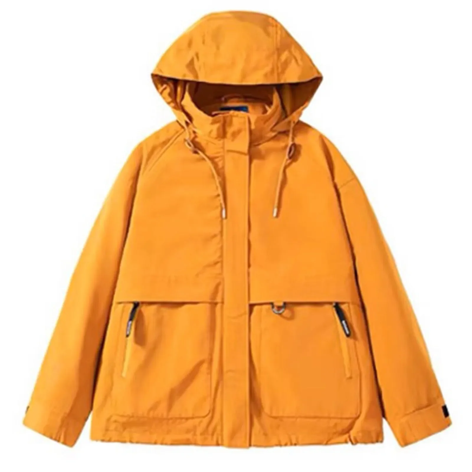防水ハイキングジャケット女性ソリッドカラー長袖フード付きカジ - Outdoor Sport Jacket Women'S のレビューと価格